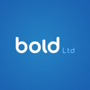 bold logo with background